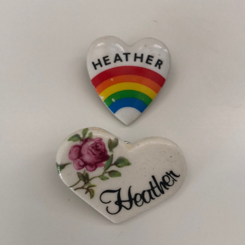 Vintage Rainbow and Rose - Heather Lapel Pins